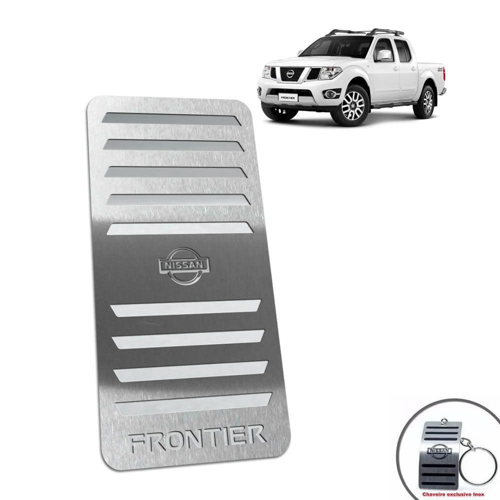Descanso De Pé Em Aço Inox Nissan Frontier 2005/2017 Prata