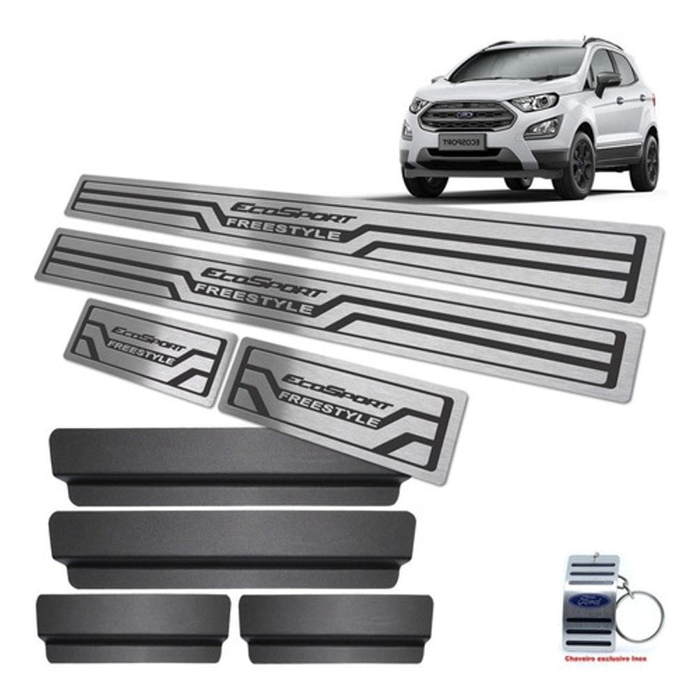 Soleira Ecosport Freestyle 2013 A 2020 Preto Baixo Relevo
