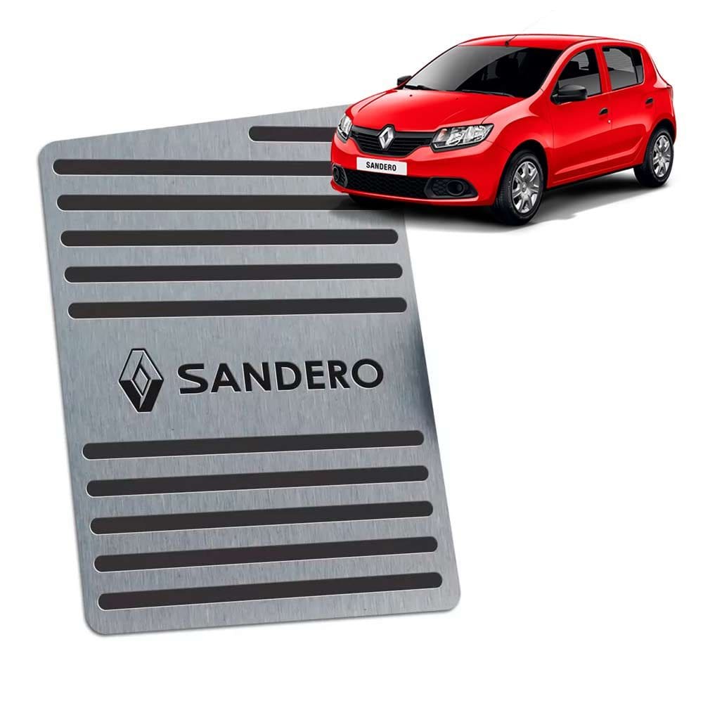 Descanso De Pé Sandero 2014/2019 Preto Aço Inox