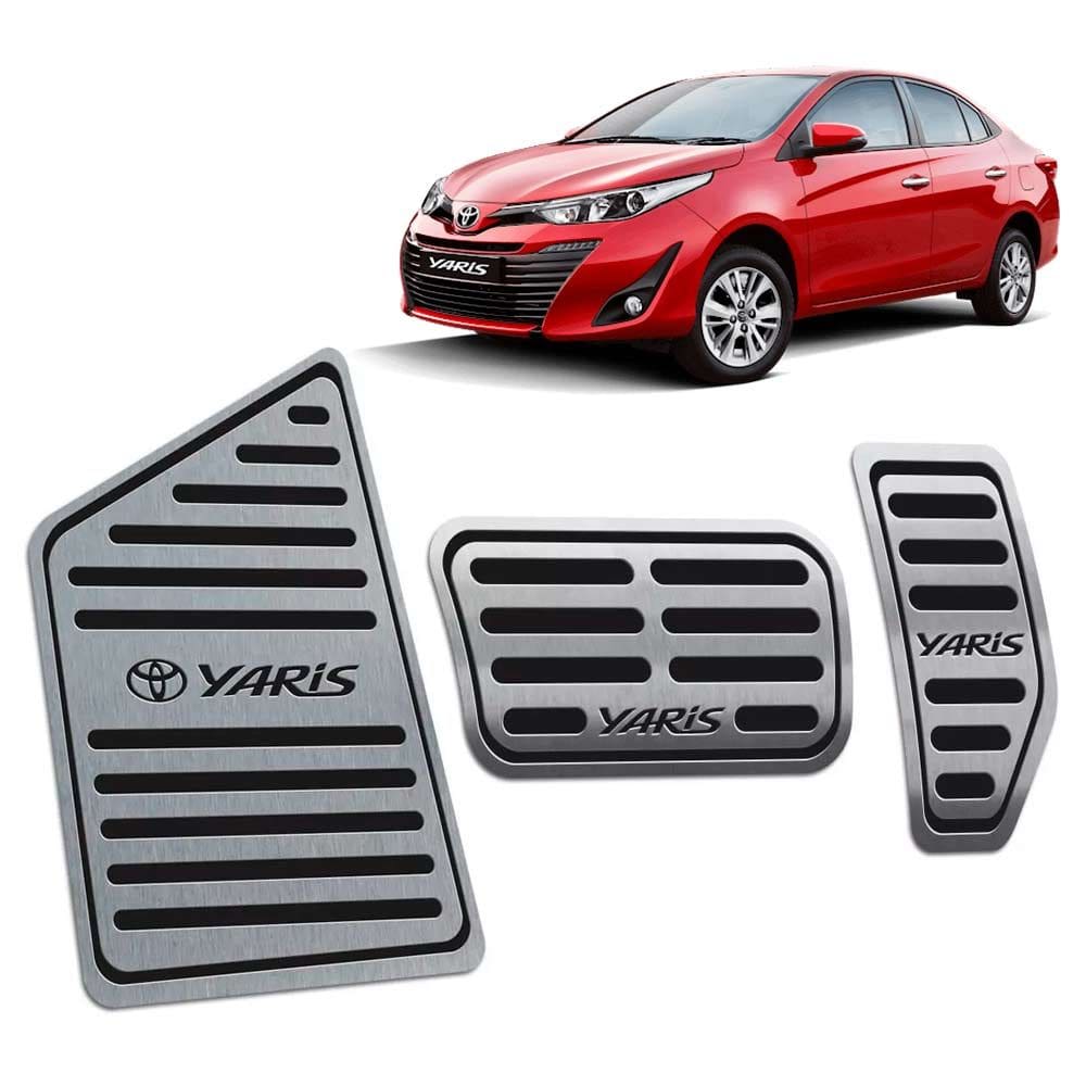Descanso + Pedaleiras Aut Toyota Yaris 2018 2019 Preto