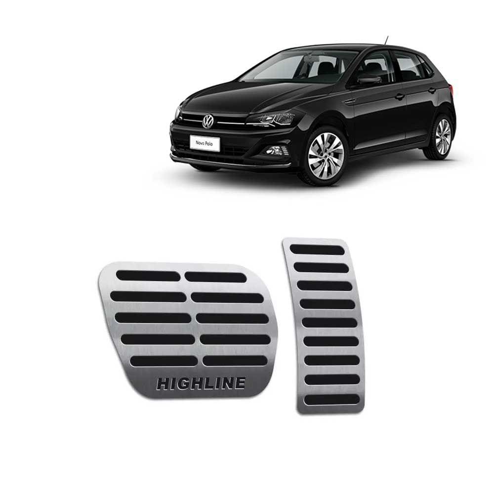 Pedaleiras Polo Highline 2018 2019 em Aço Inox Preto