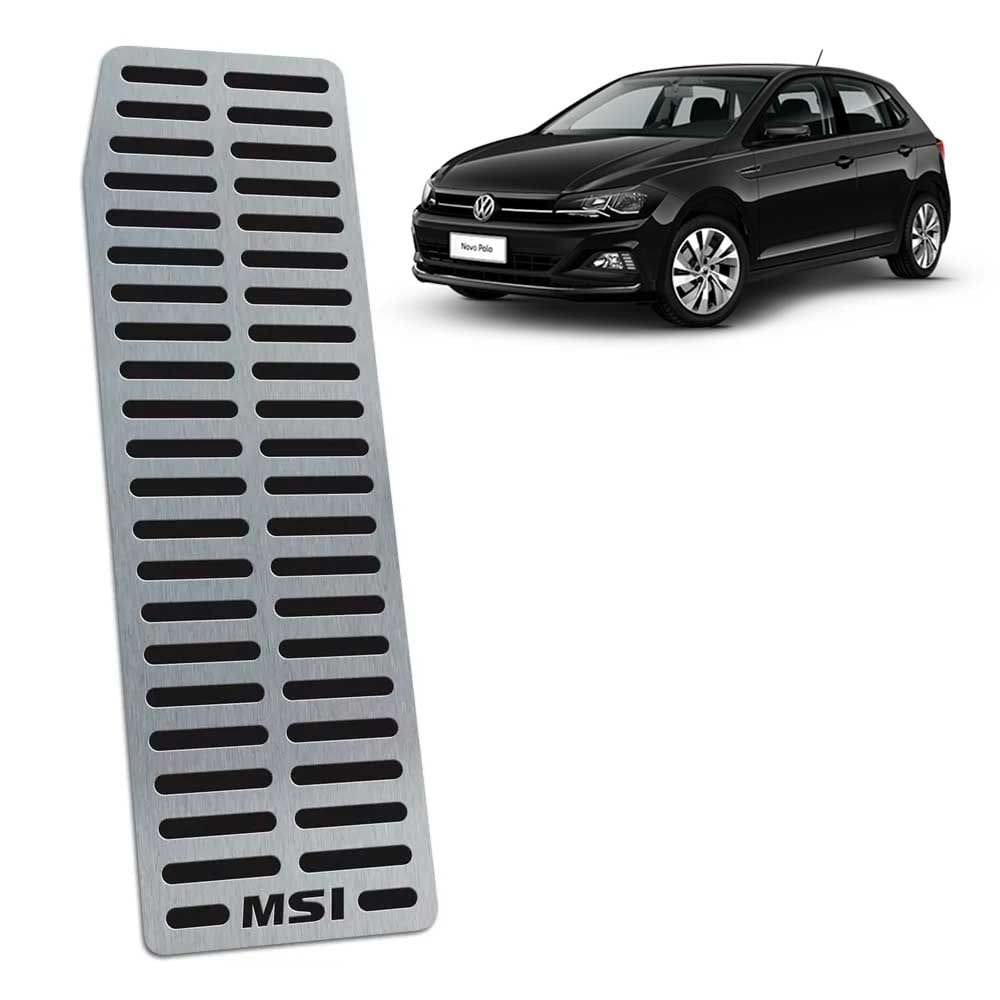 Descanso De Pé Polo Msi 2018 2019 Aço Inox Preto