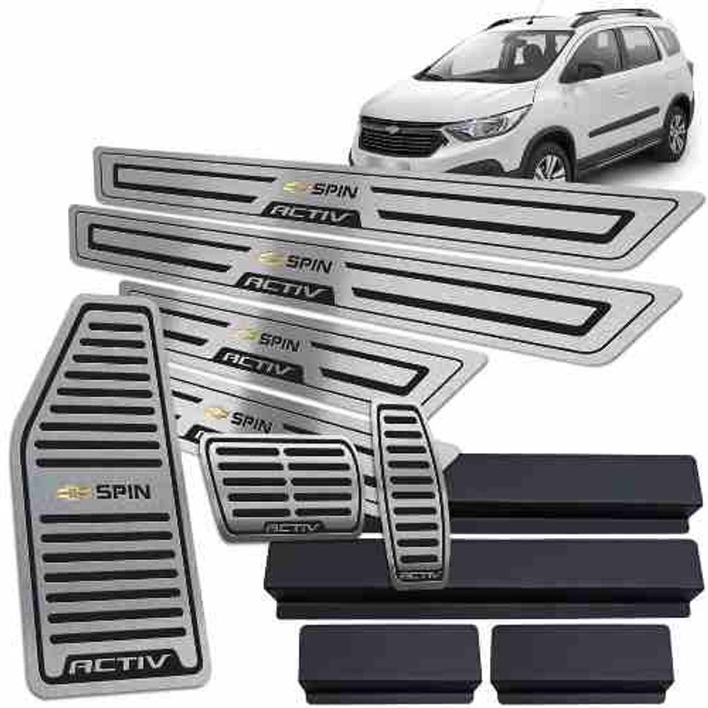 Descanso Pedaleira Soleira Preto Chevrolet Spin Activ