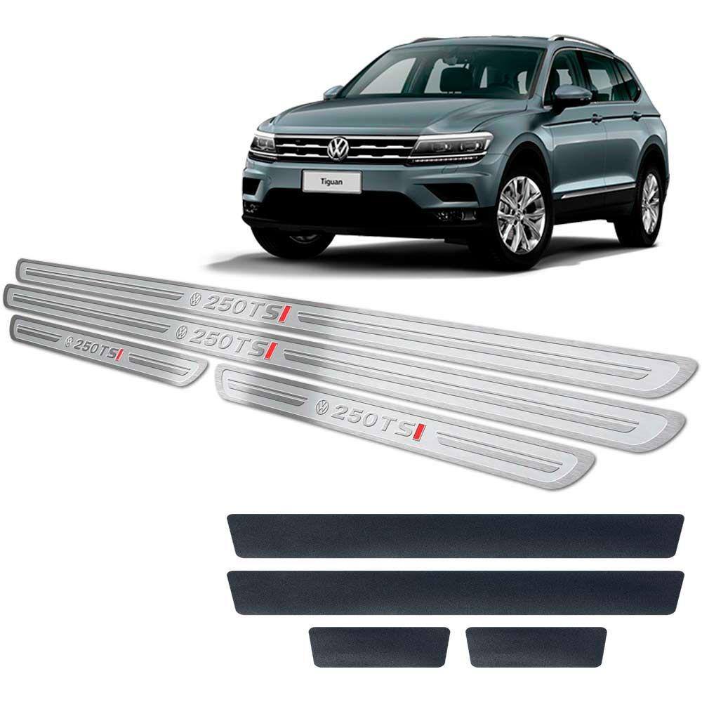 Soleira Alto Relevo + Vinil Tiguan 250 Tsi 2018/2020 Prata