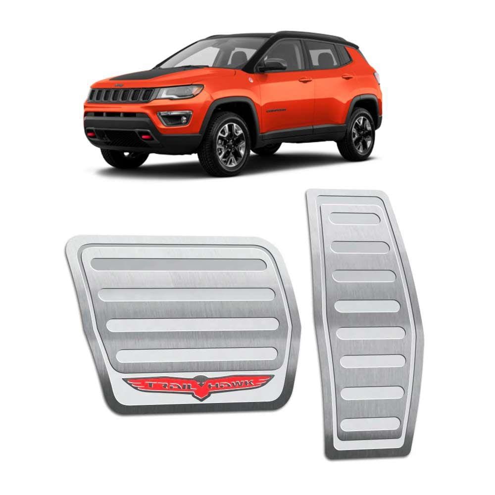 Pedaleiras Automático Jeep Compass Trailhawk Prata