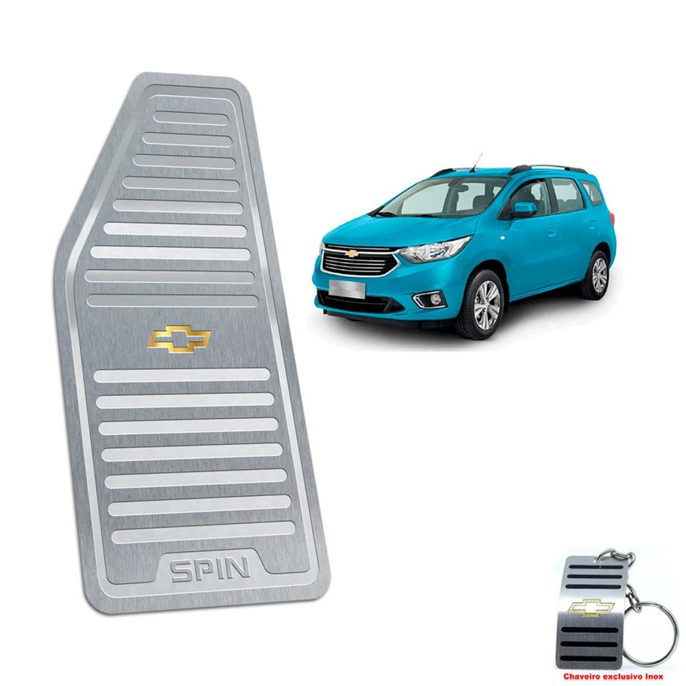 Descanso De Pé Chevrolet Spin Aço Inox Prata