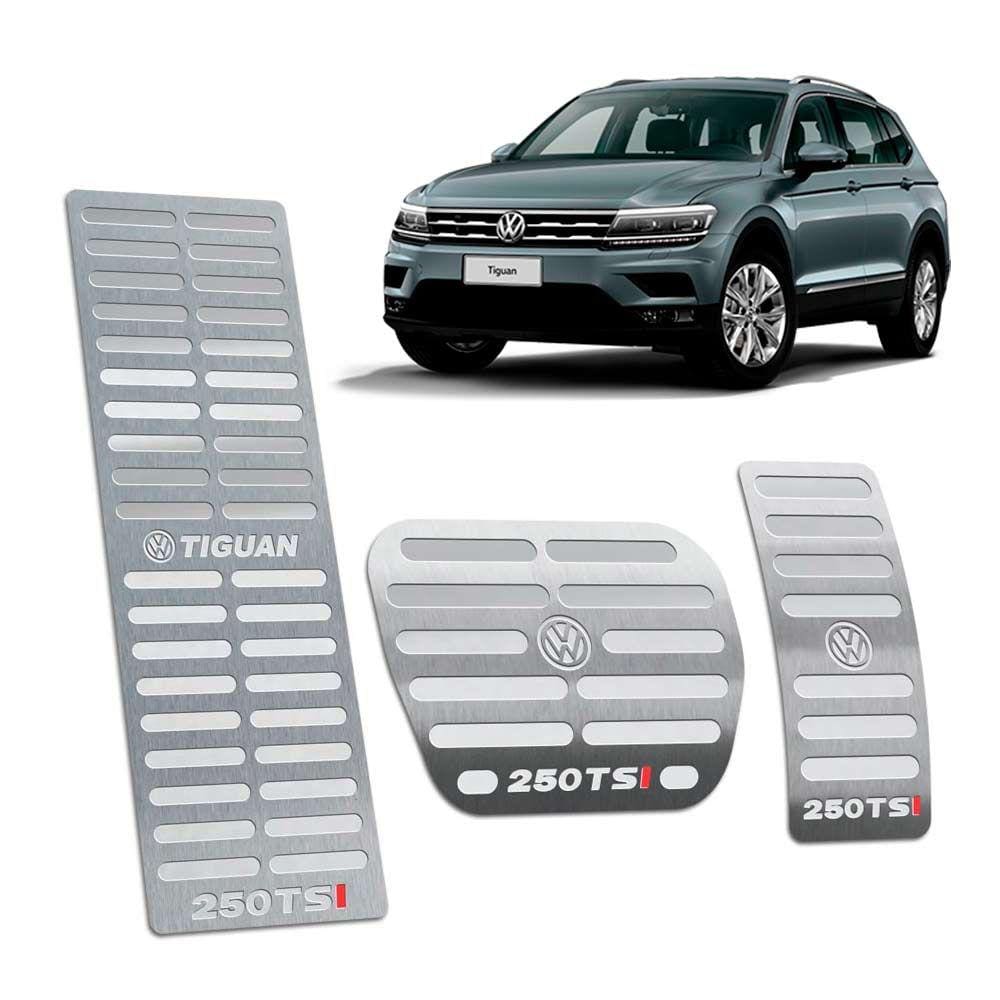 Descanso + Pedaleiras Inox Tiguan 250 Tsi 2018/2020 Prata