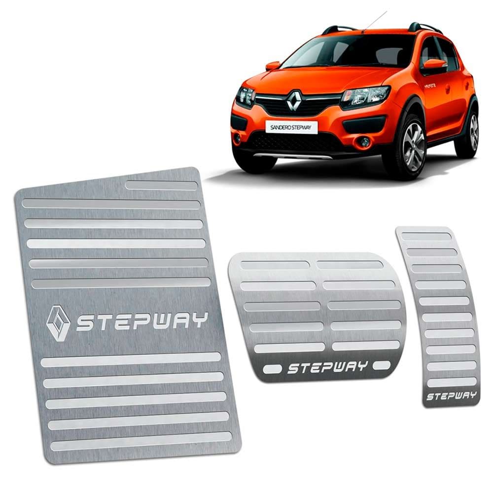 Descanso + Pedaleira Sandero Stepway 2014/2019 Aut Prata