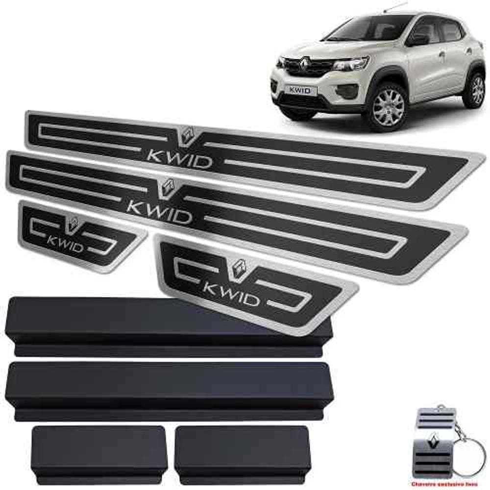 Soleira Kwid 2018/2020 + Vinil Preto Alto Relevo