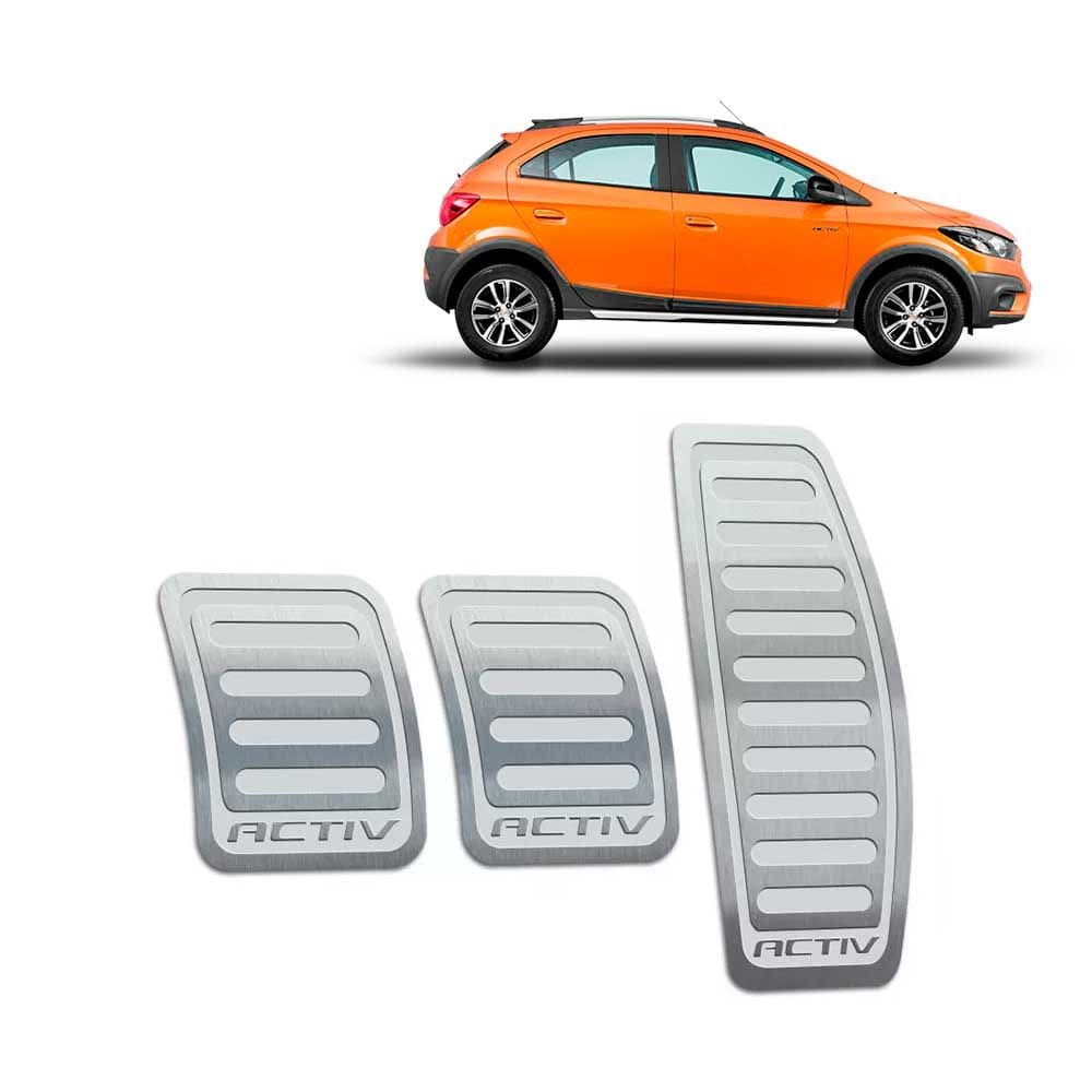 Pedaleiras Chevrolet Onix Activ 2017/2019 Manual Prata