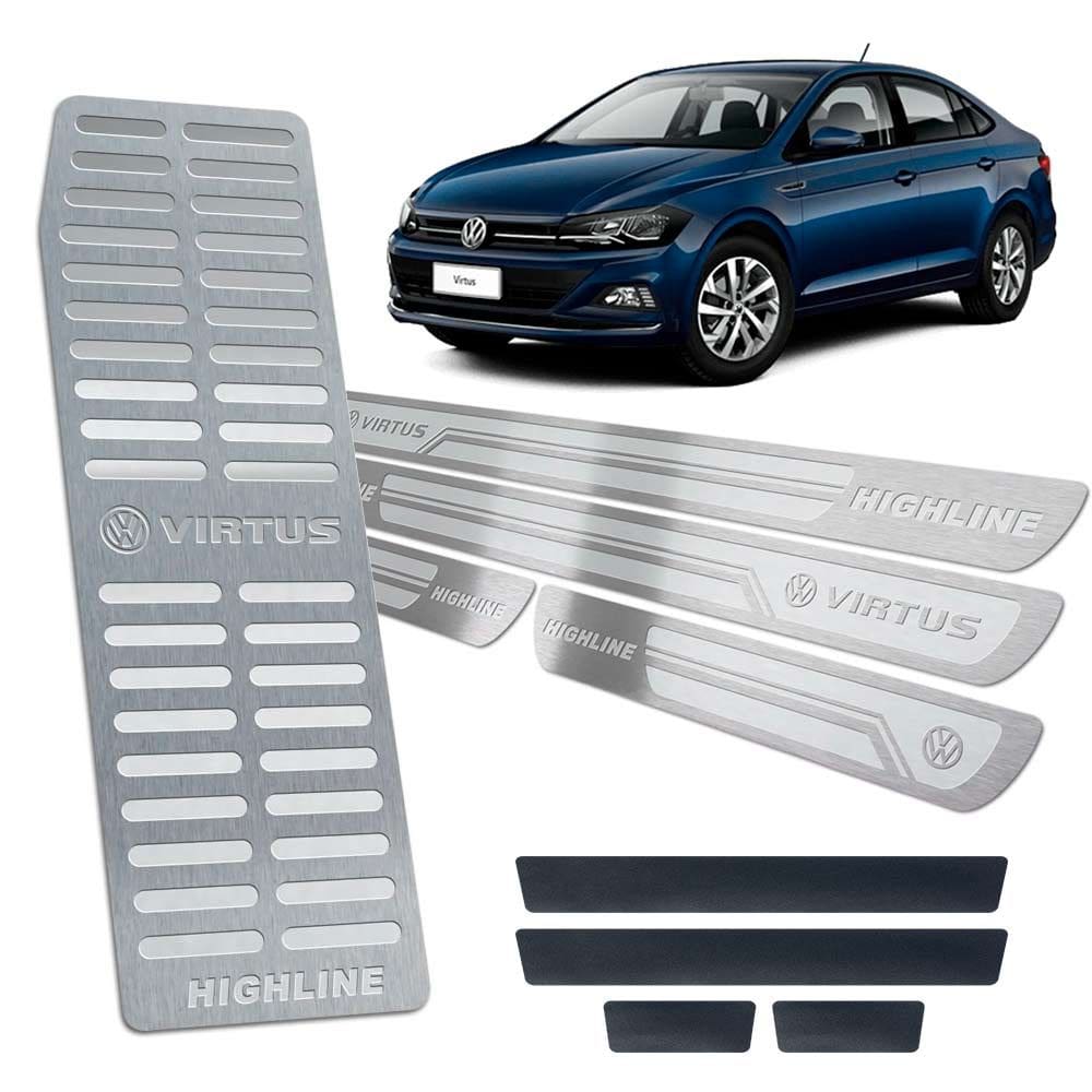 Descanso Soleira Vinil Virtus Highline 2018/20 Prata Relevo