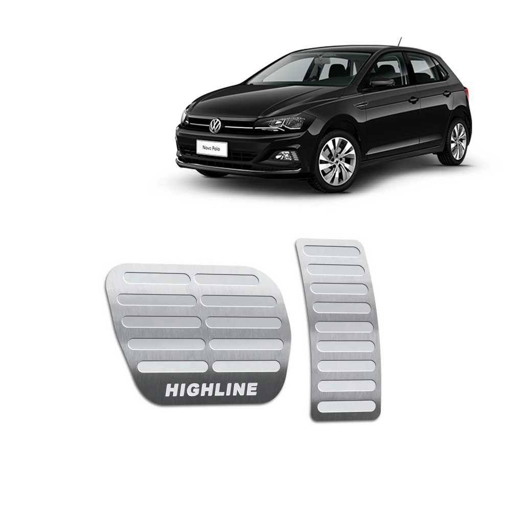 Pedaleiras Polo Highline 2018 2019 em Aço Inox Prata