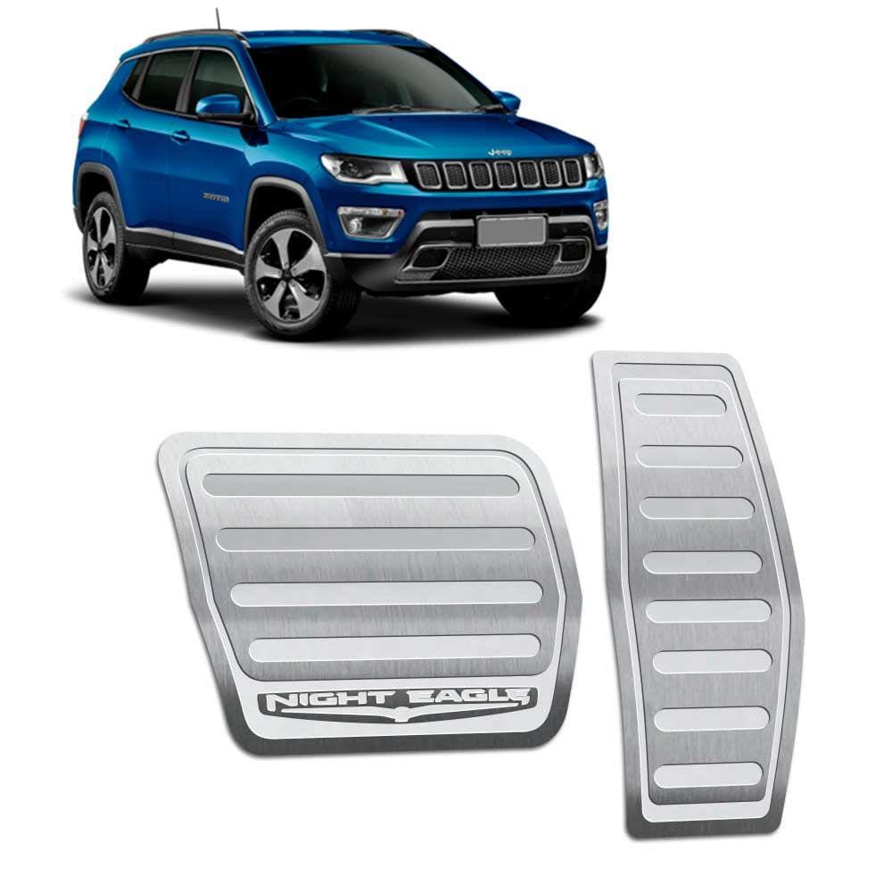 Pedaleiras Automático Jeep Compass Night Eagle Prata
