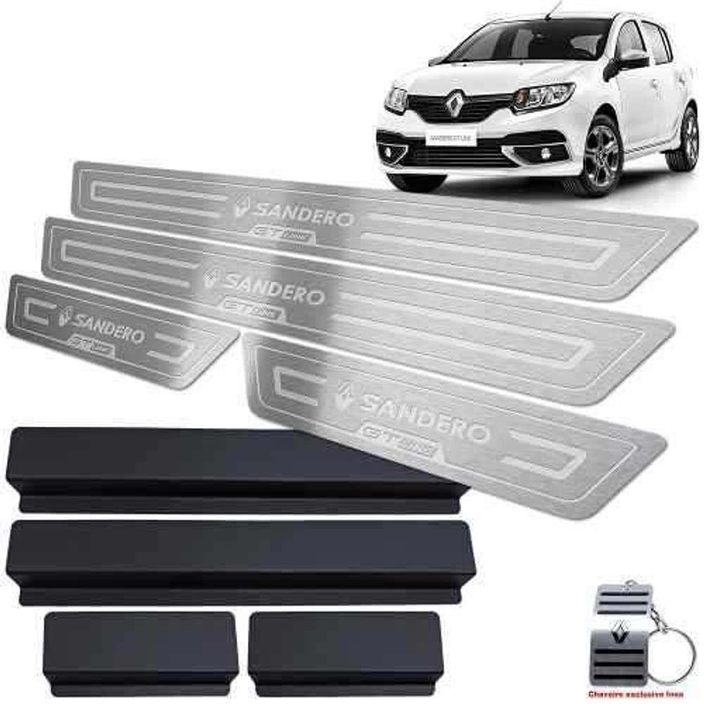 Soleiras Sandero Gt Line 2014 A 2022 Prata Baixo Relevo