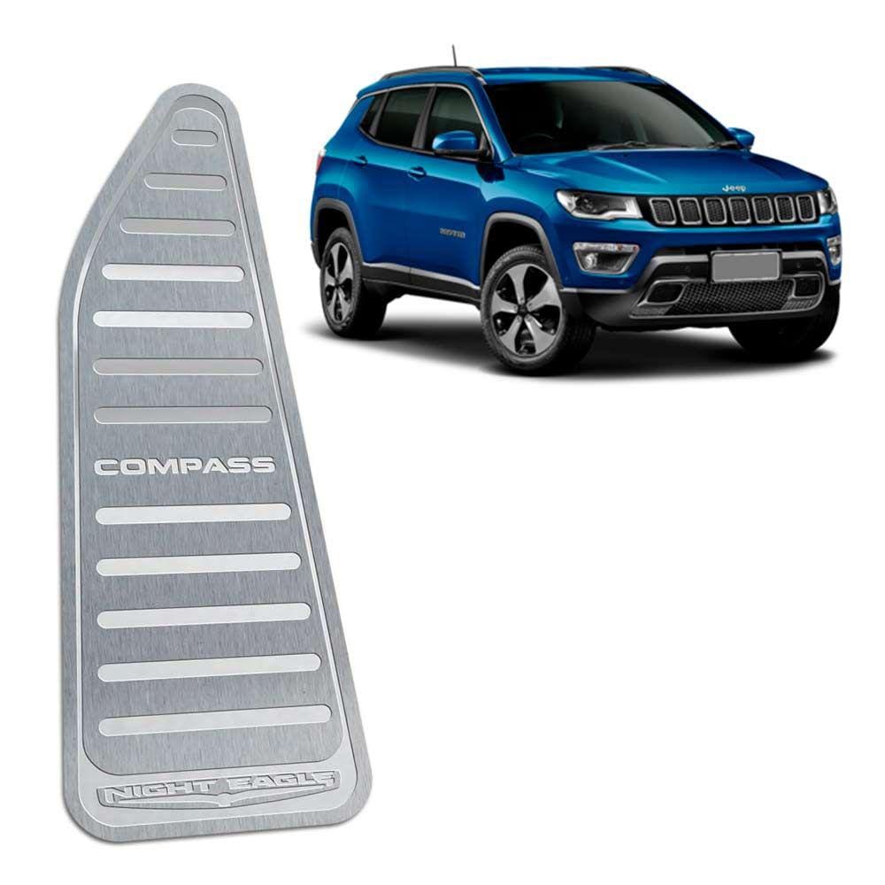 Descanso De Pé Jeep Compass Night Eagle Em Aço Inox Prata