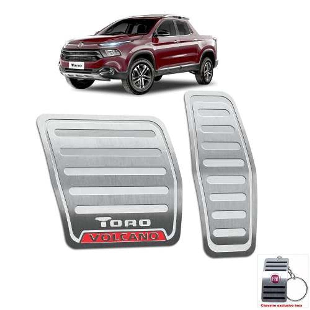 Pedaleiras Em Aço Inox Fiat Toro Volcano 2016 A 2021 Prata
