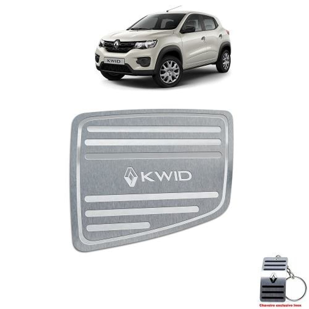 Descanso De Pé Aço Inox Renault Kwid 2018/2020 Prata