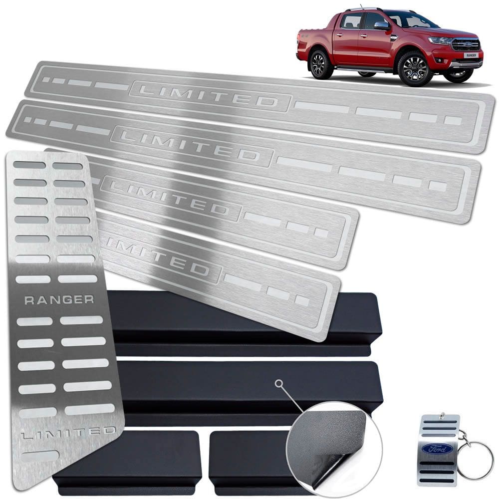 Descanso Soleira Ranger Limited 2017 2020 Prata Baixo Relevo