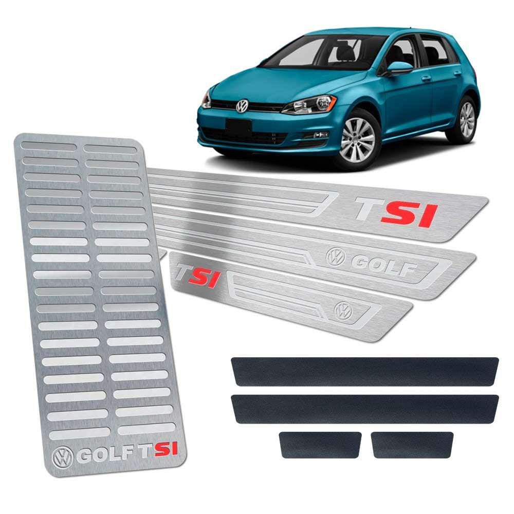 Descanso + Soleira Vinil Golf Tsi 2014/2019 SI Prata