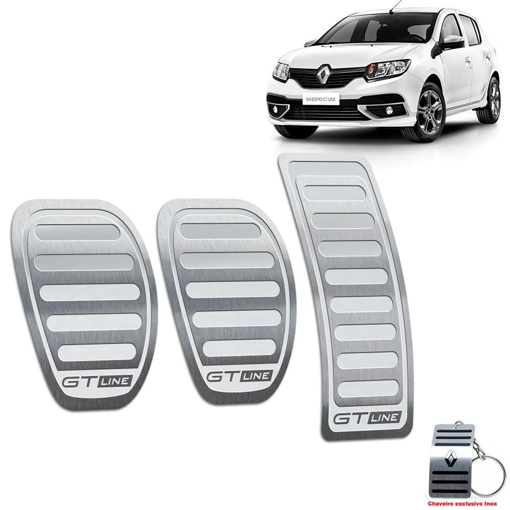 Pedaleiras Renault Sandero Gt Line 2014 A 2022 Prata