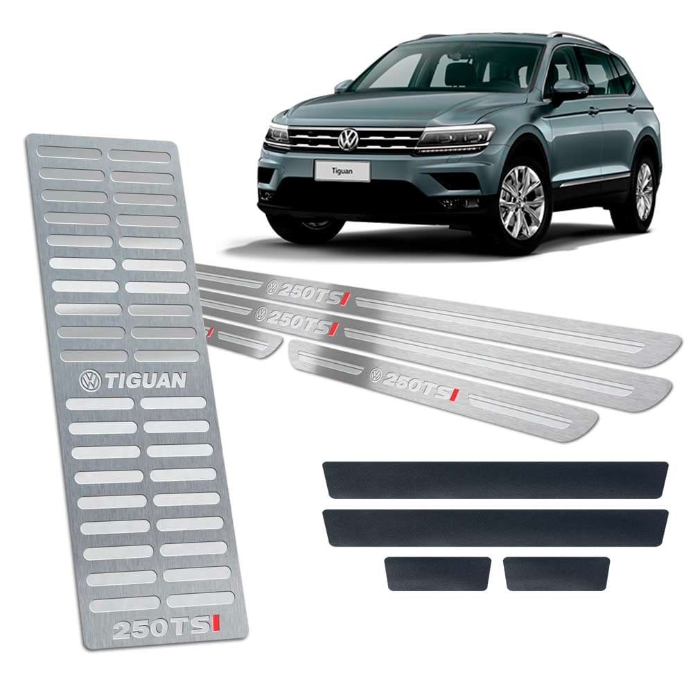 Descanso Soleira + Vinil Tiguan 250 Tsi 2018/2020 Prata