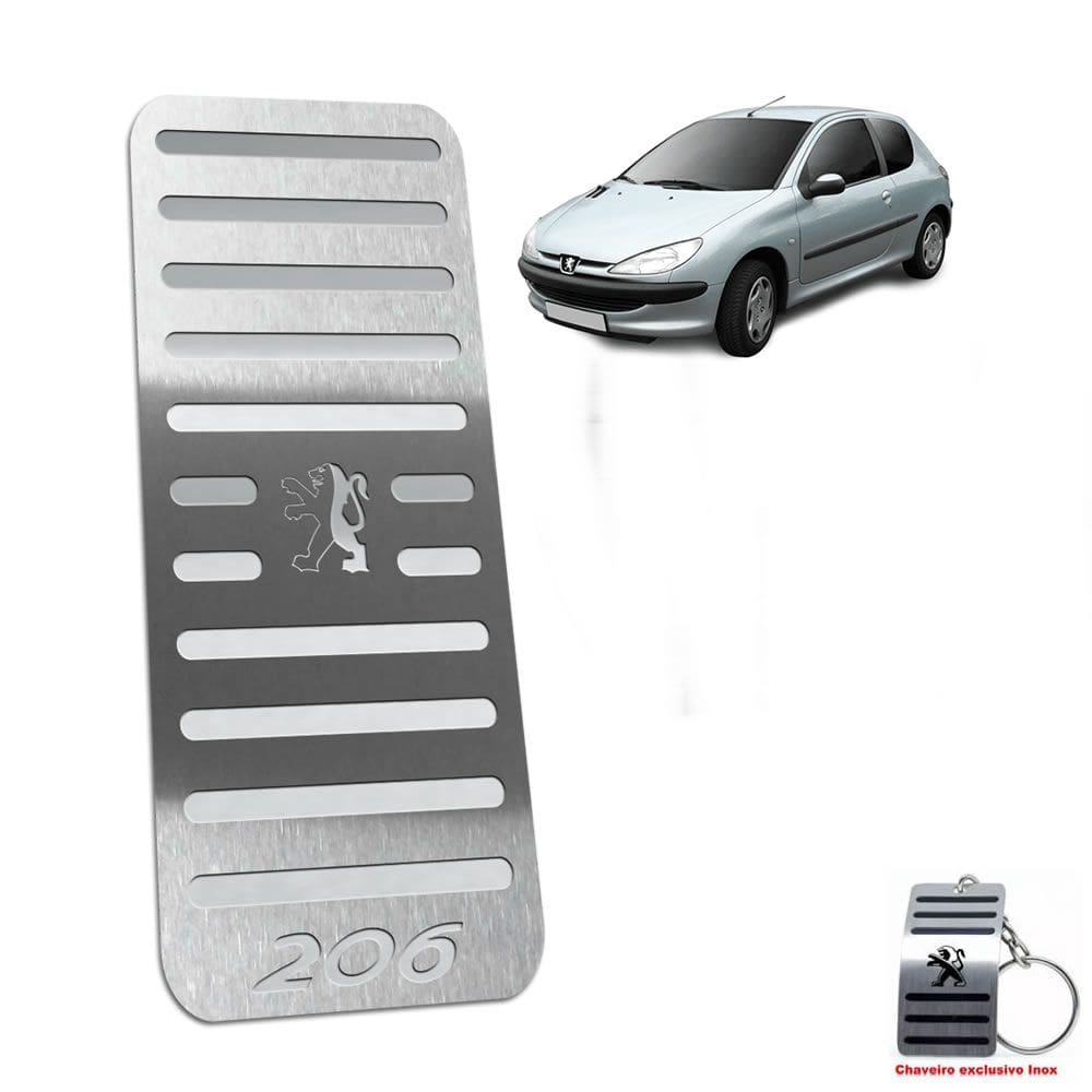 Descanso Em Inox Peugeot 206 1998/2010 Prata