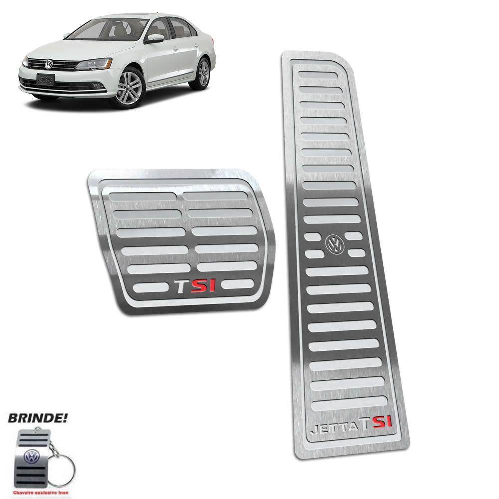 Pedaleira Automático Volkswagen Jetta Tsi Aço Inox Prata SI