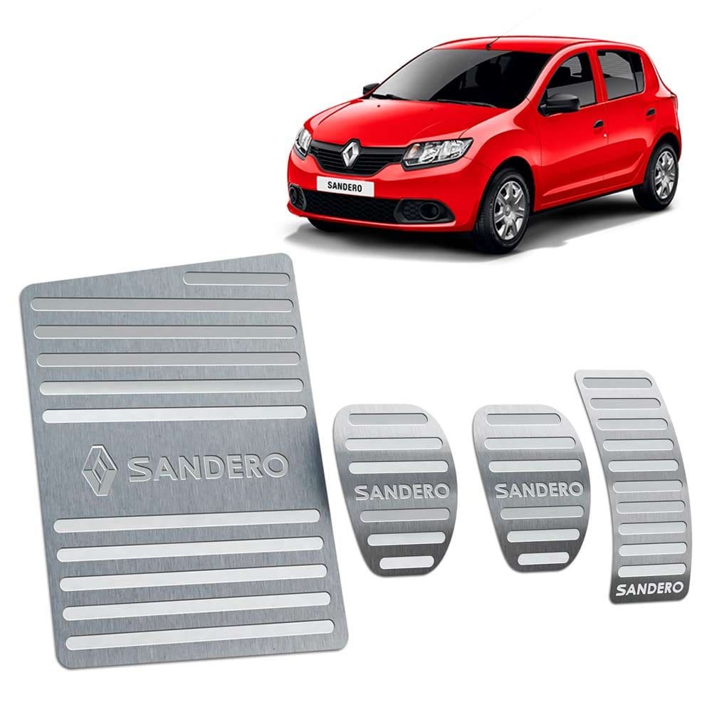Descanso + Pedaleira Sandero 2014/2019 Manual Prata