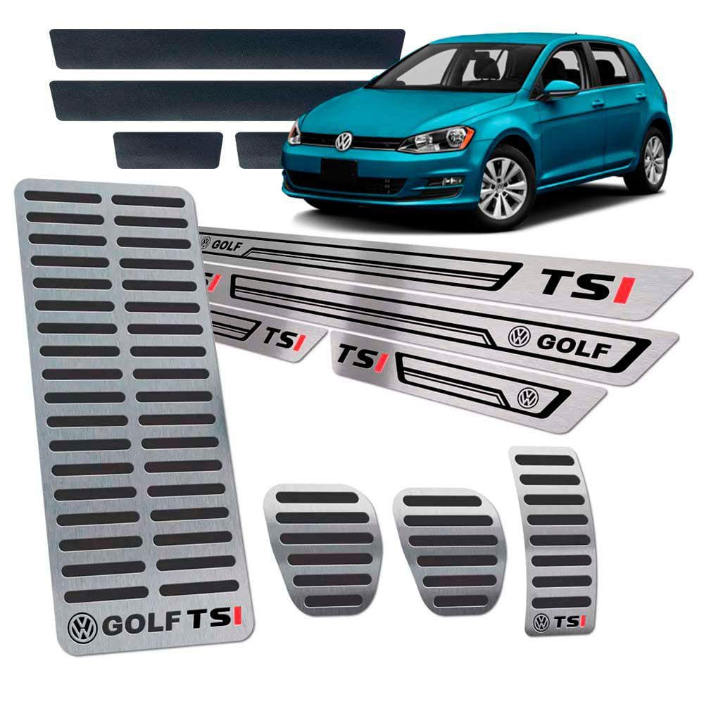 Descanso Pedaleira Soleira Golf Tsi 2014/19 I Manual Preto