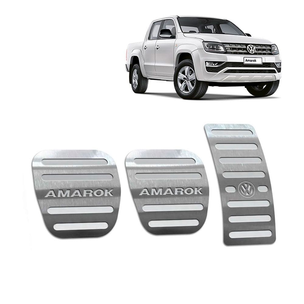Pedaleira Em Aço Inox Amarok 2011 A 2019 Manual Prata