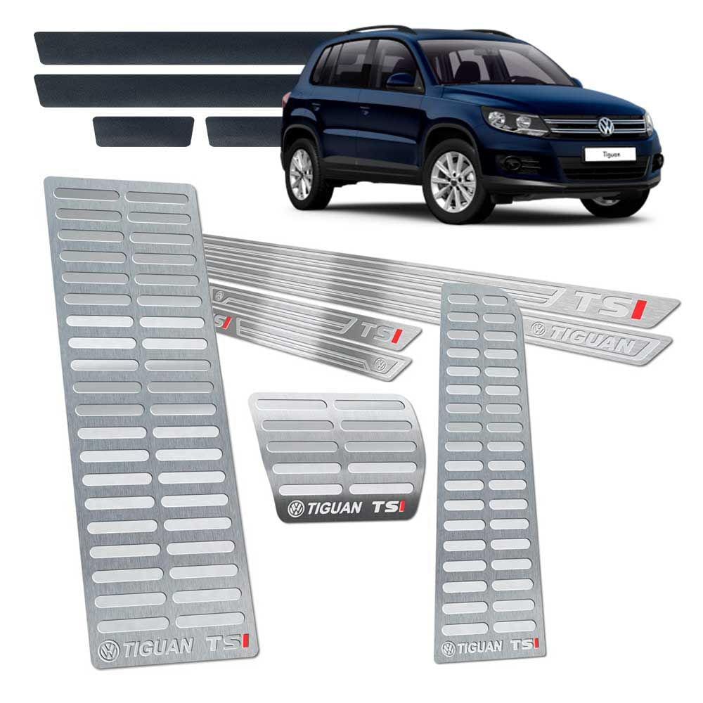 Soleira + Pedaleira + Descanso Tiguan Tsi 2012/2017 I Prata