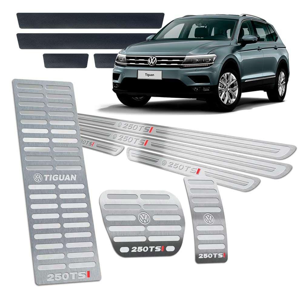 Soleira Pedaleira Descanso Tiguan 250 Tsi 18/20 Prata Relevo