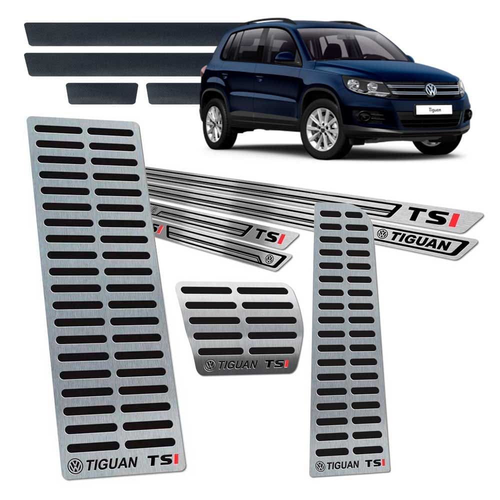 Soleira + Pedaleira + Descanso Tiguan Tsi 2012/2017 I Preto