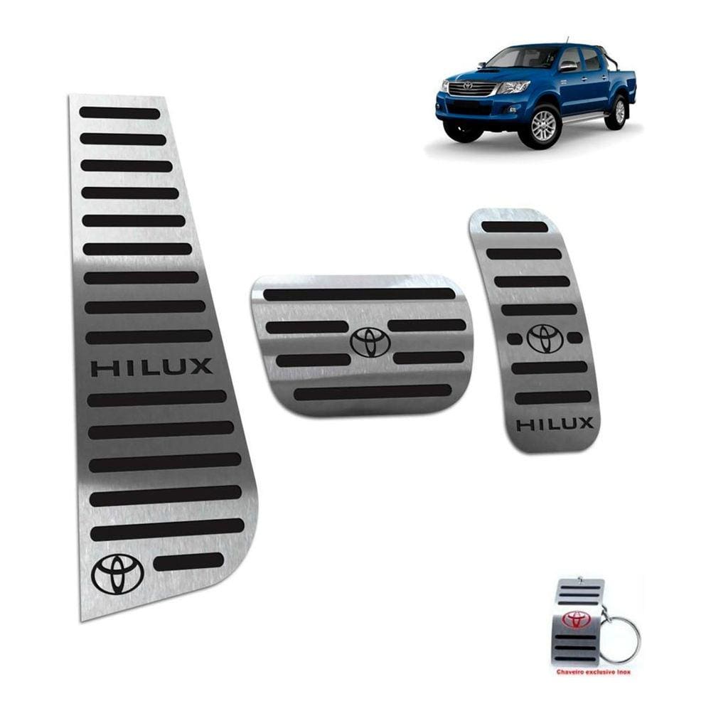 Pedaleira Com Descanso Hilux 2006 a 2012 Automático Preto