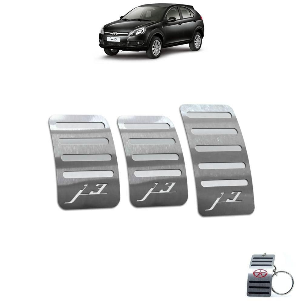 Pedaleira Manual Em Aço Inox Jac J3 2010 A 2015 Prata