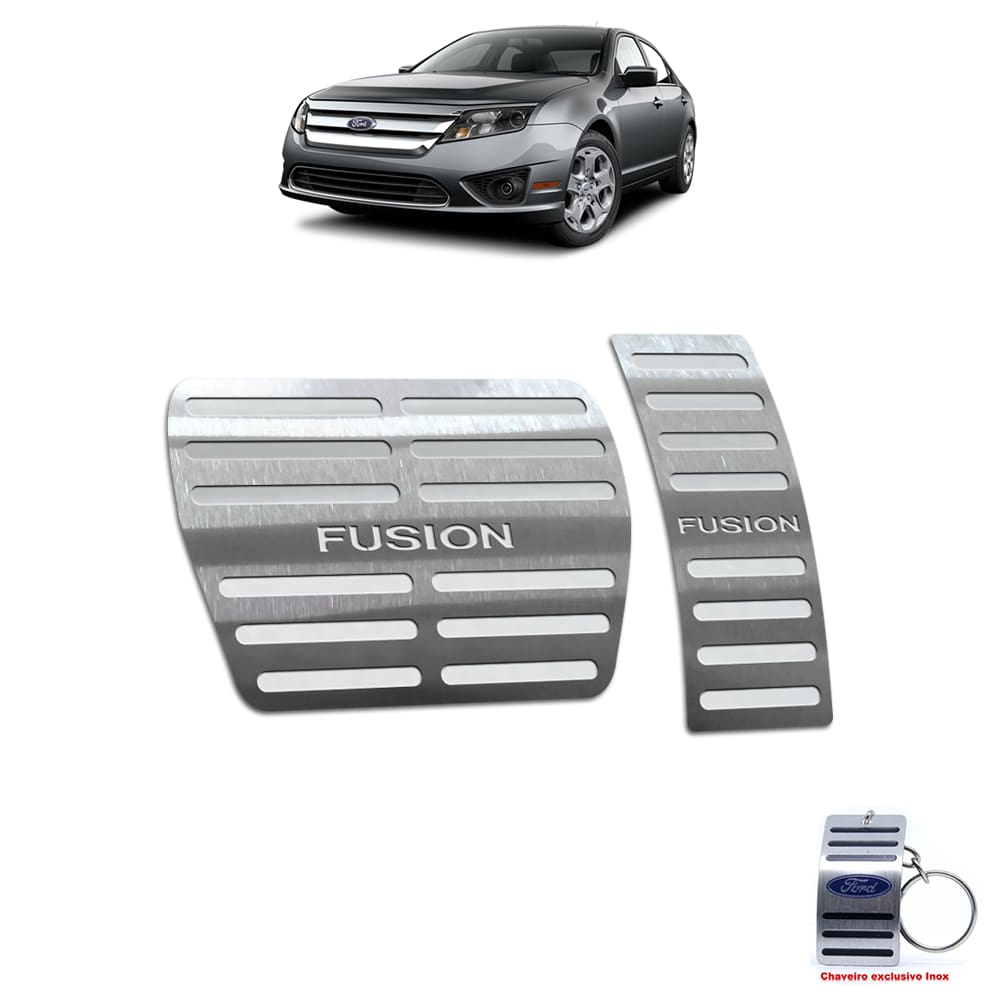 Pedaleira Automático Aço Inox Ford Fusion 2006 A 2012 Prata