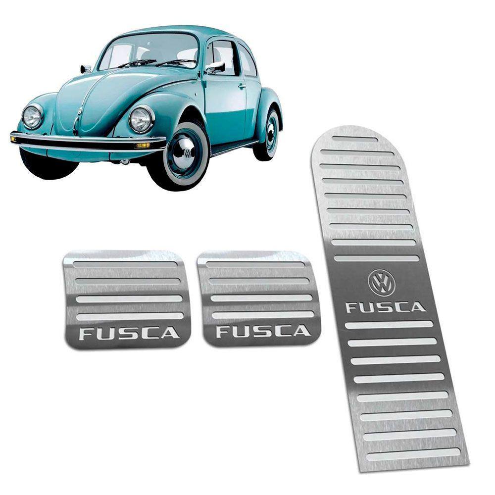 Pedaleira Volkswagen Fusca 1977 Até 1996 Aço Inox