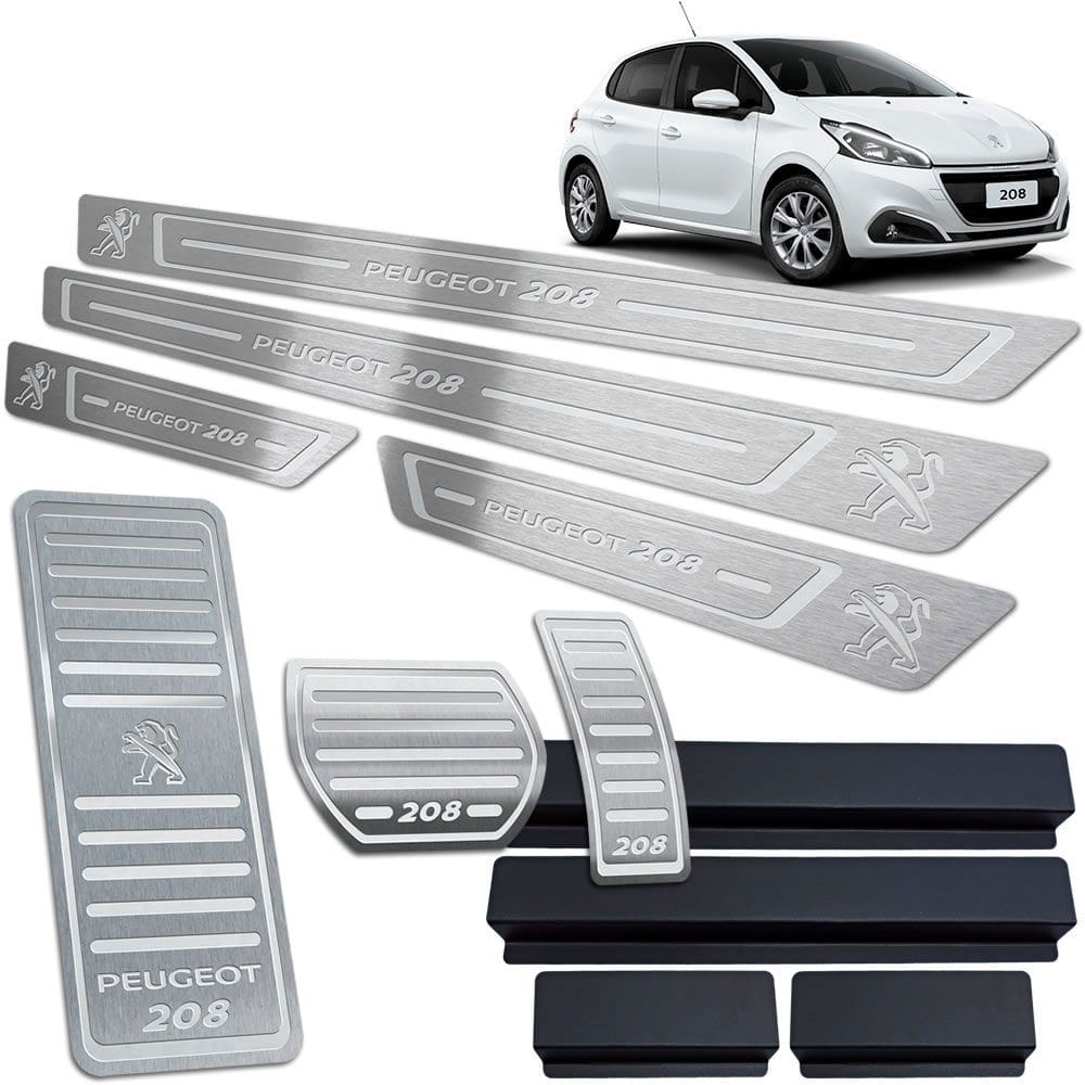Soleira Pedaleira Descanso Peugeot 208 2013 2020 Automático