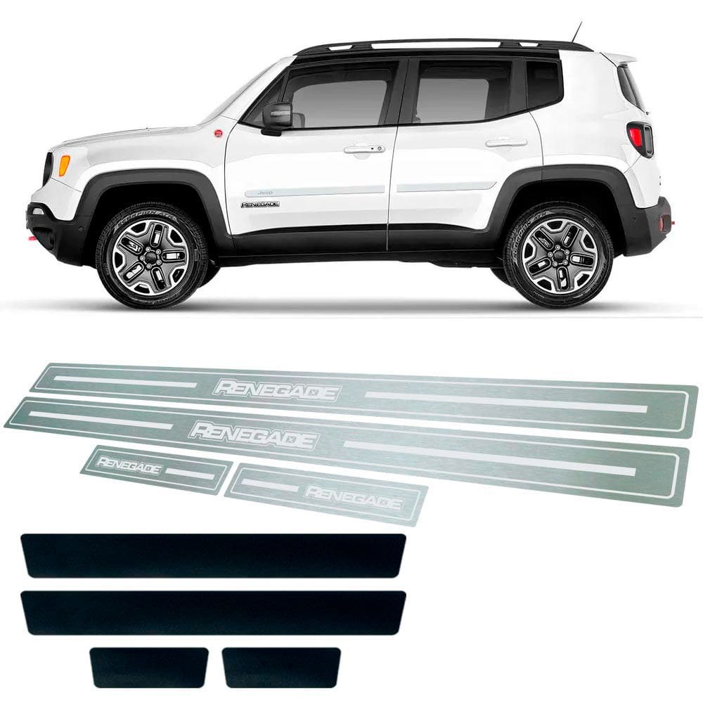 Soleira + Vinil Jeep Renegade 2016 Até 2019