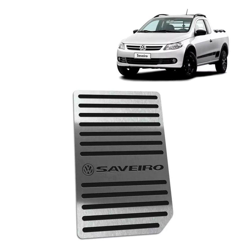 Descanso De Pé Volkswagen Saveiro G5 Aço Inox Preto