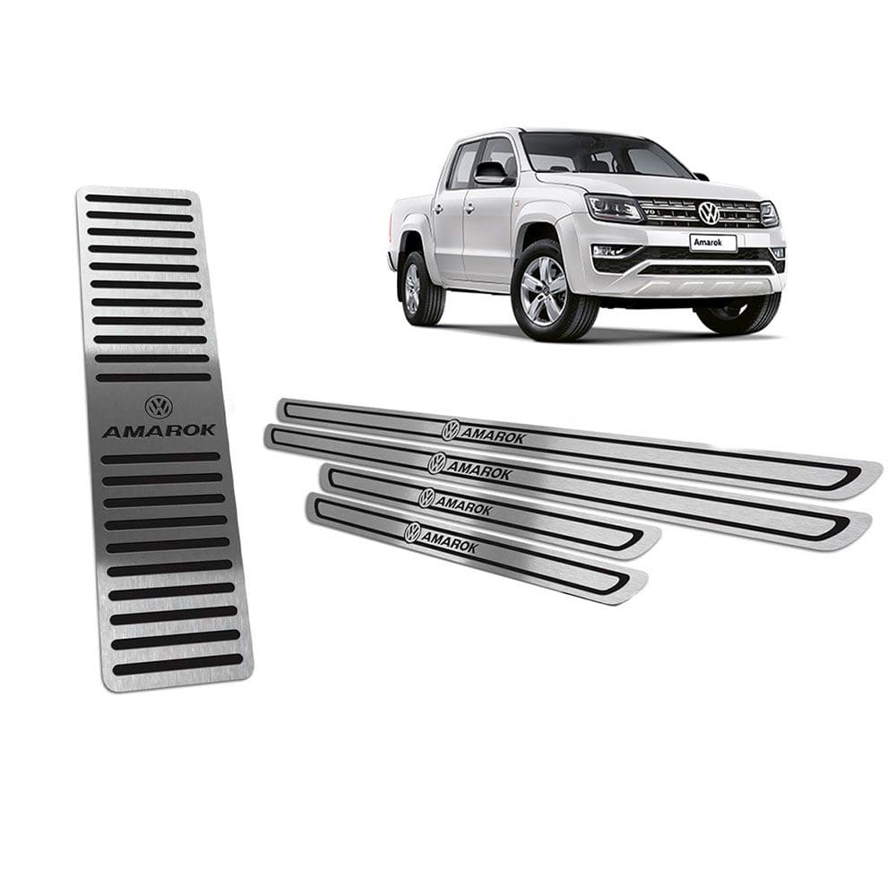 Soleira Com Descanso Amarok 2011 A 2019 Preto Baixo Relevo