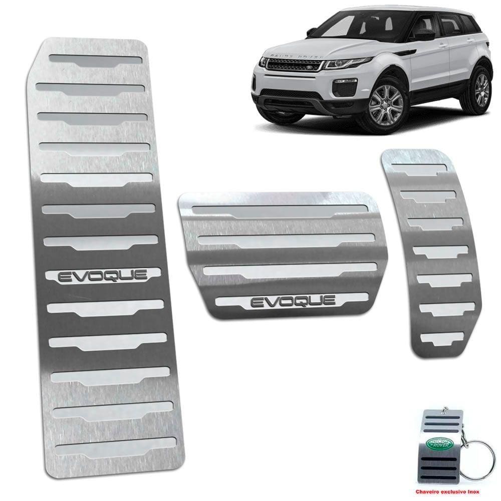 Descanso + Pedaleira Range Rover Evoque 2012/2020 Prata