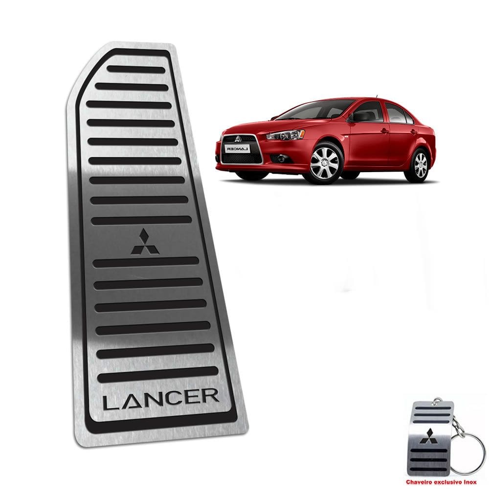 Descanso De Pé Em Aço Inox Lancer 2007/2019 Preto