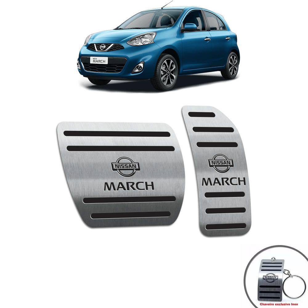 Pedaleiras Nissan March 2012/2019 Automático Preto