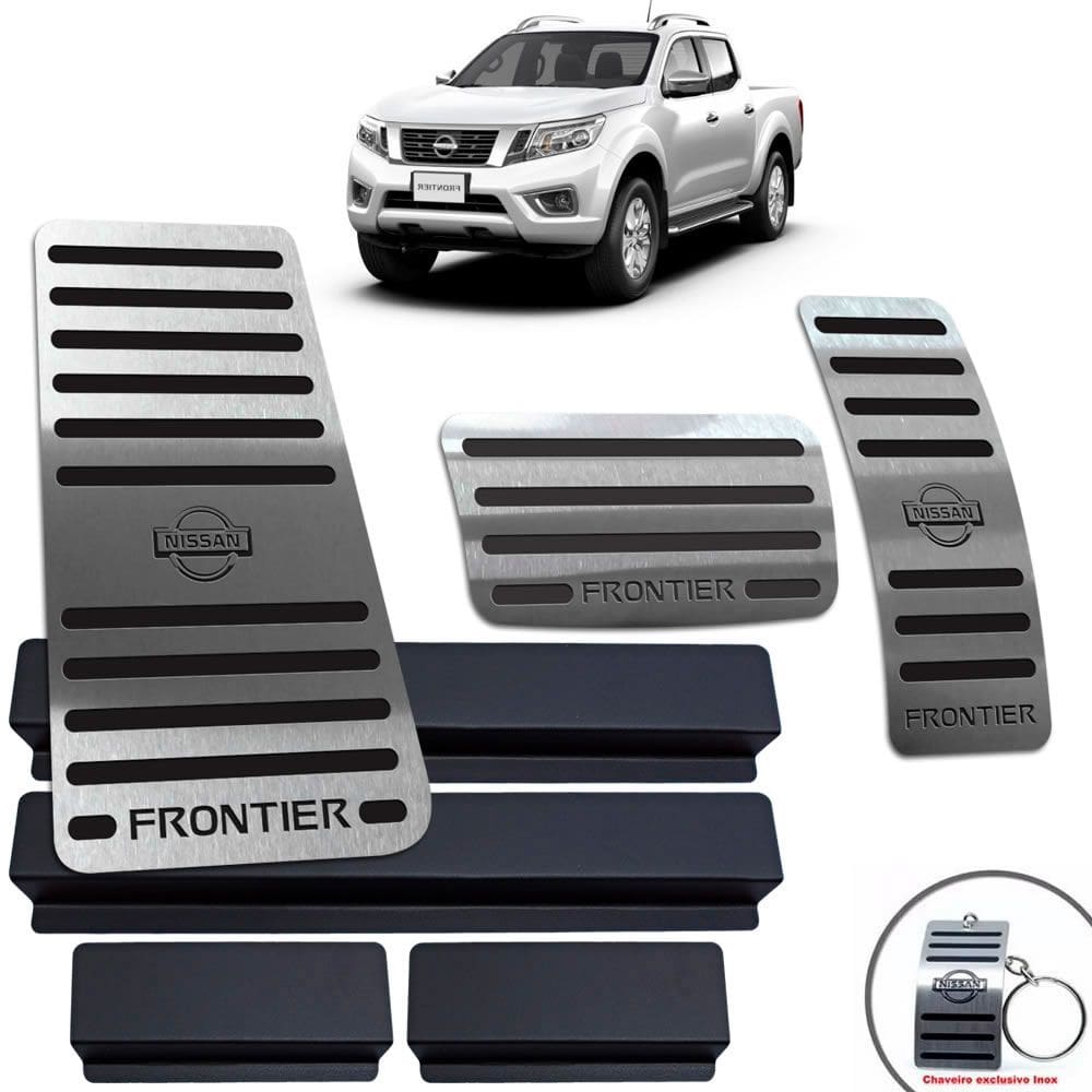 Descanso + Pedaleira Nissan Frontier 2018/2020 Preto + Vinil