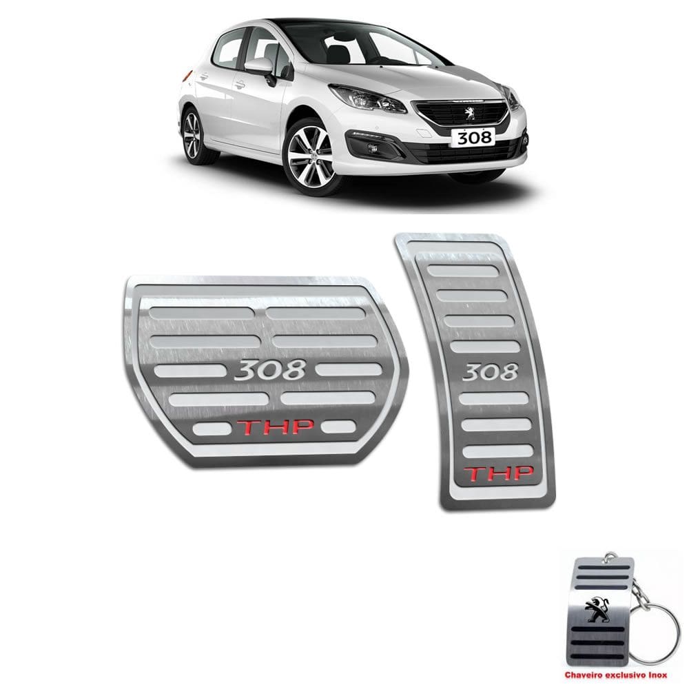 Pedaleira Peugeot 308 THP 2012/2019 Automático Prata