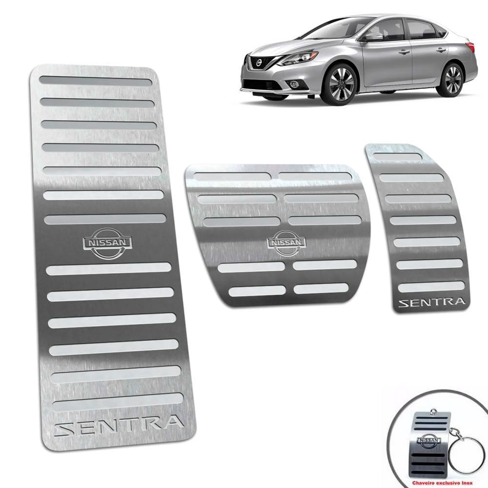 Descanso + Pedaleira Nissan Sentra 2017 a 2020 Prata