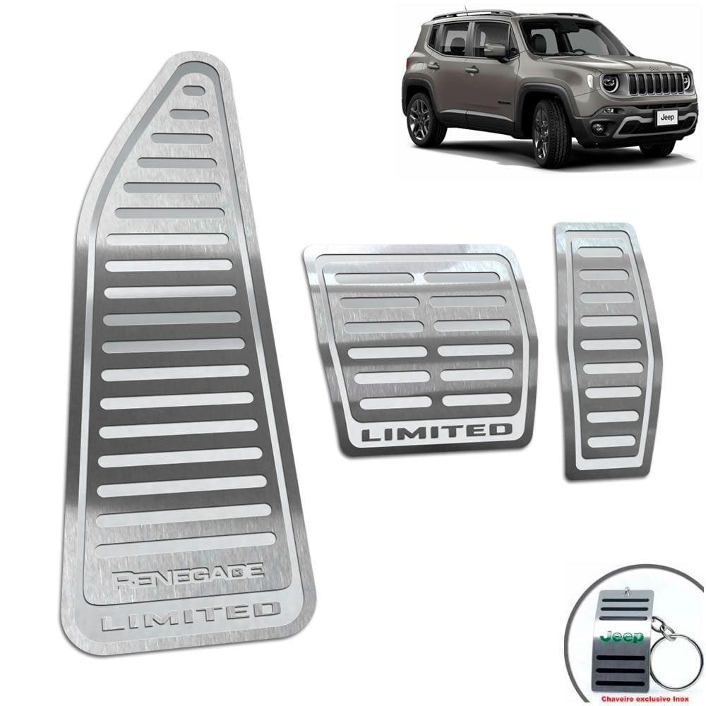 Descanso de Pé + Pedaleira Jeep Renegade Limited Prata