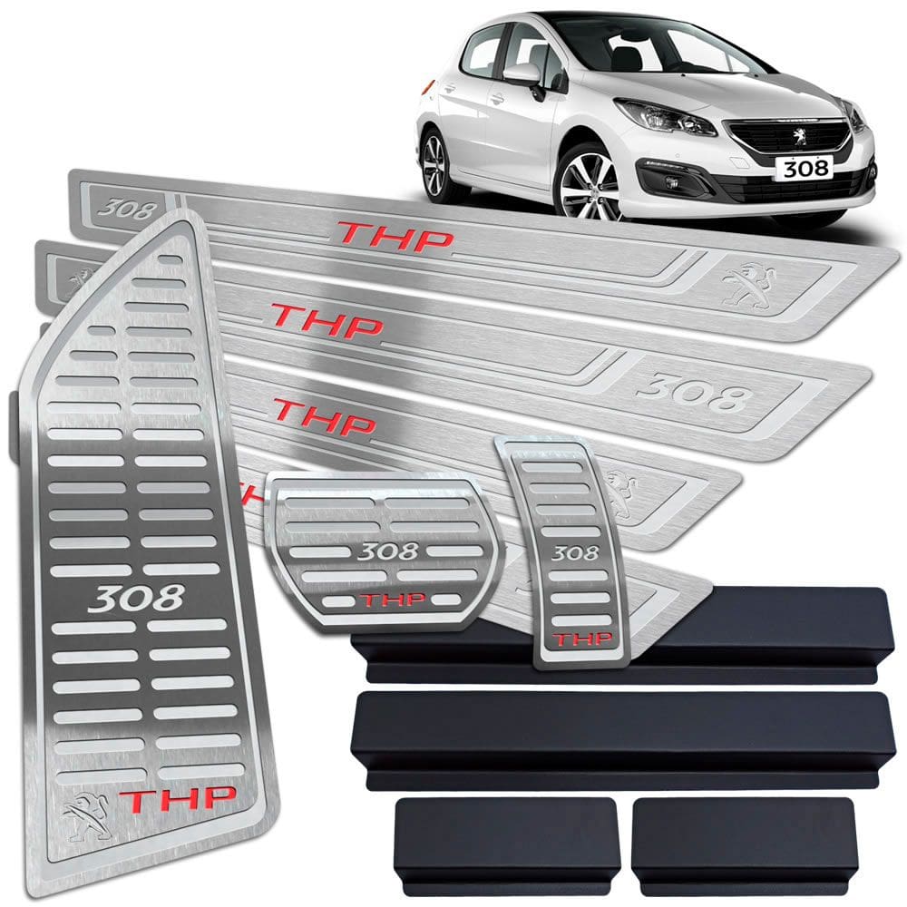 Soleira Pedaleira Descanso Peugeot 308 THP 12/19 Prata BR