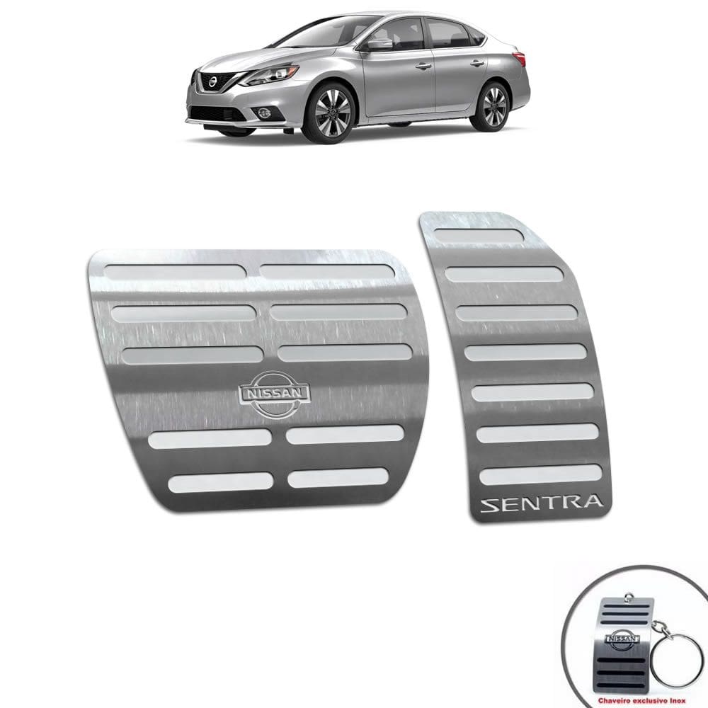 Pedaleira Automático Nissan Sentra 2017 A 2020 Prata